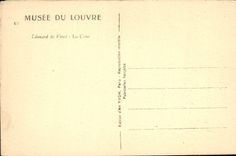 VINTAGE POSTCARD Museum Of Louvre Leonard de Vinci Cene