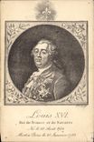 CPA Louis XVI Roi de France et de Navarre