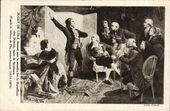 VINTAGE POSTCARD Mullet of Isle singing for the first time the Marseillaise at Dietrich