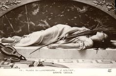 VINTAGE POSTCARD Museum Of Luxembourg Paris Gautier Sainte Cecile