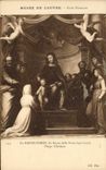 VINTAGE POSTCARD Musee Of Louvre Ecole Florentine FRA Bartolommeo Baccio beyond Carried Virgin glorious