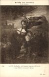 VINTAGE POSTCARD Museum Of Louvre Roman School Santi Raphael Sanzio Saint Michel embanking the demon