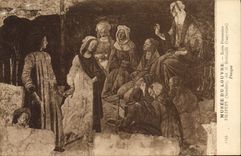 VINTAGE POSTCARD Museum Of Louvre School Florentine Filipepi Botticelli Fresco