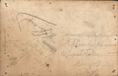 Vuelta de la sala de estar 1912 de la POSTAL de la VENDIMIA de los campos