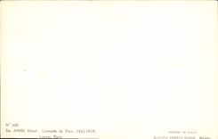 VINTAGE POSTCARD co. Anne Detail Leonardo da Vinci Louvre