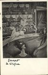 VINTAGE POSTCARD Seurat the circus