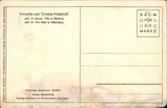 VINTAGE POSTCARD Annette Von Droste Hullshoff