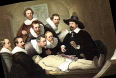 VINTAGE POSTCARD Rembrandt Anatomy