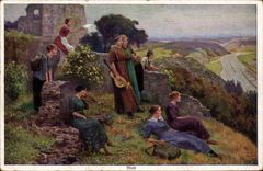 VINTAGE POSTCARD Raft