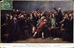 VINTAGE POSTCARD Museum of Versailles Oath of Jeu de Paume