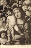 VINTAGE POSTCARD Museum of Louvre the Virgin and the Child Jesus Gerolamo Dai Libri