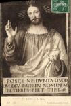 VINTAGE POSTCARD Luini Christ Museum of Louvre Paris