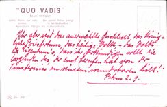 VINTAGE POSTCARD Quo Vadis Jan Styka