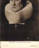 VINTAGE POSTCARD Van Dyck Portrait of Unknown Woman Museum of Lille