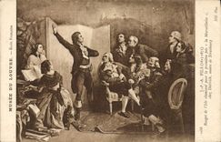 VINTAGE POSTCARD Musee Of Louvre Ecole French J Has Pils Rouget of Isle singing the Strasbourg Marseillaise