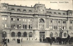 Estación grande de Bruselas de la POSTAL de la VENDIMIA