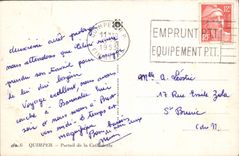 VINTAGE POSTCARD Quimper Gate of the Cathedral