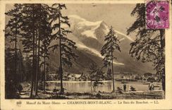 POSTAL de la VENDIMIA masiva de Mont Blanc Chamonix Mont Blanc la madera de Bouchet