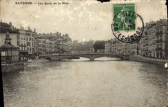 VINTAGE POSTCARD Bayonne Quays of Nive