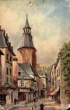 VINTAGE POSTCARD Dinan Turn of the clock