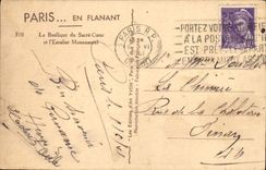 CPA Paris En Flanant La Basilique du Sacre Coeur et l'Escalier Monumental