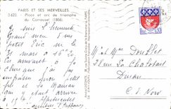 MODERN CARD Paris and its Wonders Place and Arc de Triomphe of the Carousel