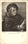 VINTAGE POSTCARD Rembrandt Der Singende Jungling
