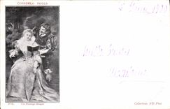 VINTAGE POSTCARD Consuelo Fould a passage risks