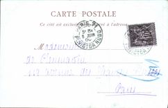 VINTAGE POSTCARD Consuelo Fould a passage risks