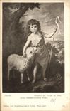 VINTAGE POSTCARD Murillo Johannes der Taufer als Kind