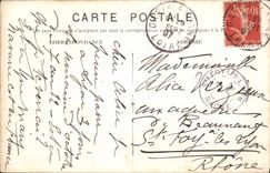 VINTAGE POSTCARD Living room Champs Elysées throats of Malentras Espinos Marcel