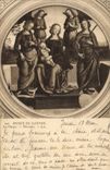 VINTAGE POSTCARD Museum of Louvre the Peurcino Virgin