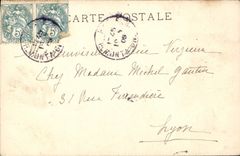 VINTAGE POSTCARD Museum of Louvre the Peurcino Virgin