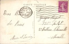 VINTAGE POSTCARD Paris the Bridge of Iena and the Eiffel Tower