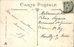 POSTAL de la VENDIMIA Niza el monumento de la reina de Victoria