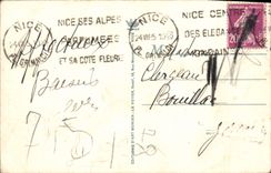 POSTAL Niza Promeande de la VENDIMIA del inglés