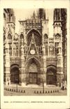 VINTAGE POSTCARD Rouen the Cathedral Large Gate Carries Principal