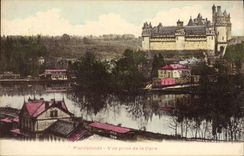 VINTAGE POSTCARD Pierrefonds Seen from of the Station