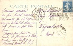 POSTAL de la VENDIMIA Niza el montaje y la reserva del boro