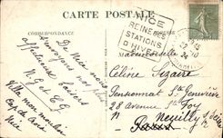 POSTAL de la VENDIMIA Niza el embarcadero de Promeande y la caminata del inglés