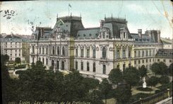 Jardines de Lyon de la POSTAL de la VENDIMIA de la prefectura