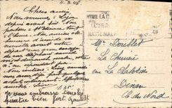 Panorama de Lyon de la POSTAL de la VENDIMIA visto en el Saone