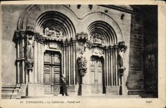 POSTAL Estrasburgo de la VENDIMIA la puerta meridional de la catedral