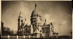 VINTAGE POSTCARD Paris Crowns Heart Together Basilica of the Sacring Heart