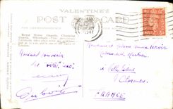 Protectores de caballo reales de la POSTAL de la VENDIMIA que cambian a protector Whitehall Londres