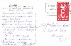 MODERN CARD the Alps Road Napoleon Gap the center Mountain town of Charance