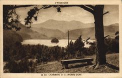 VINTAGE POSTCARD Auvergne the Lake Chambon And the Mounts Gilds