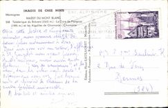 POSTAL MODERNA Chamonix masivo de Mont Blanc Teleferic