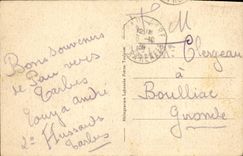 VINTAGE POSTCARD Pau the Chain Of Pyrenes In the center the Peak of the South of Ossau