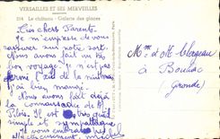 MODERN CARD Versailles the Castle Gallery Of the Ices